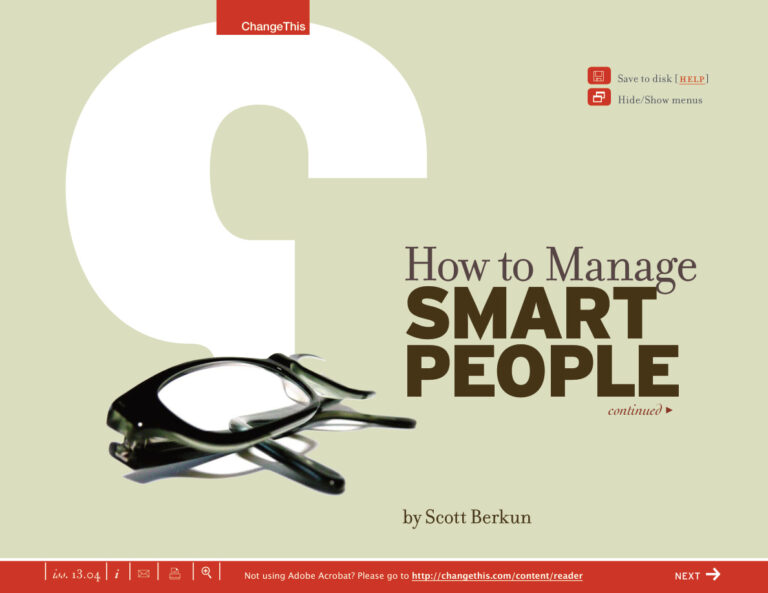 How to Manage Smart People PDF Download – Unknown Author