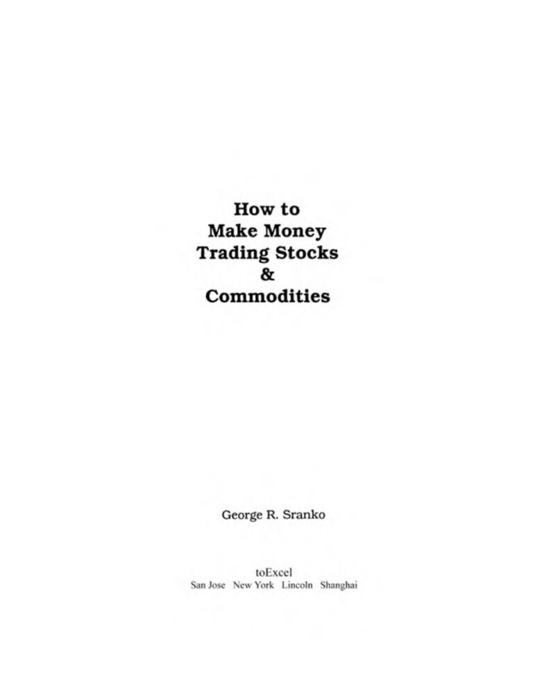 How to Make Money Trading Stocks and Commodities PDF Download – Unknown Author