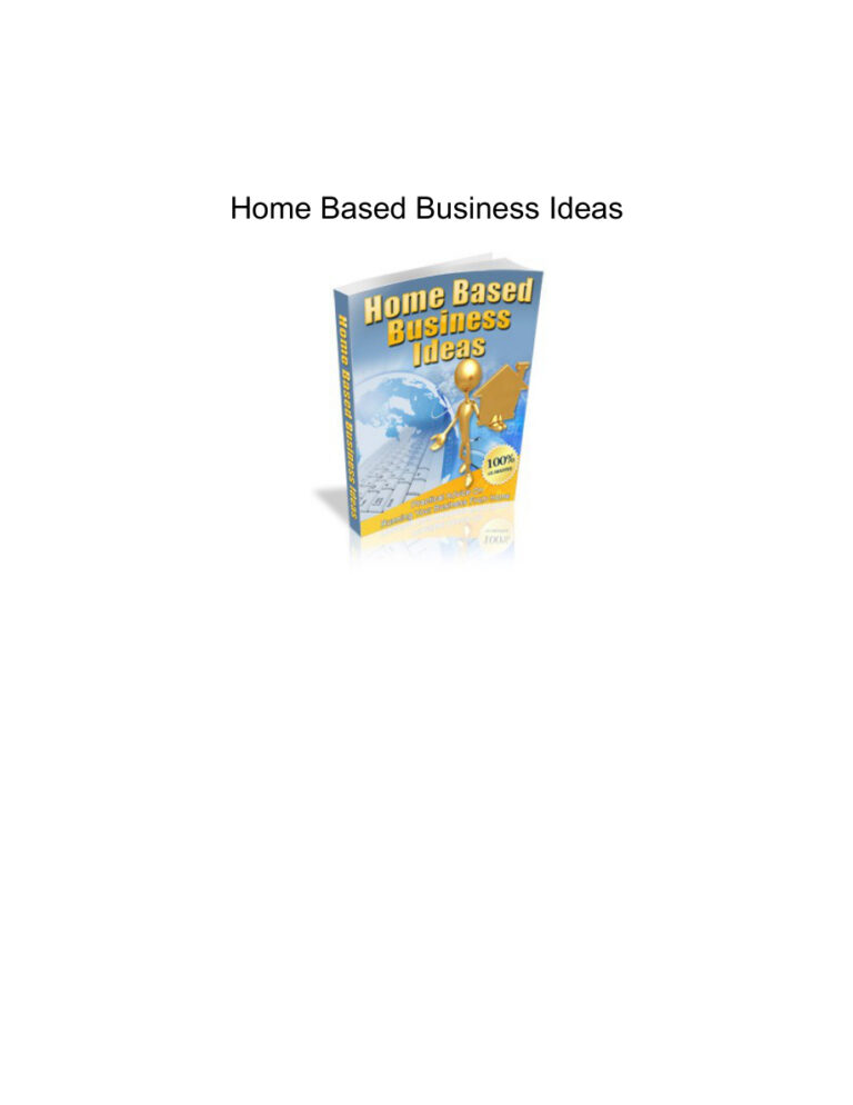 Home Based Business PDF Download – Unknown Author