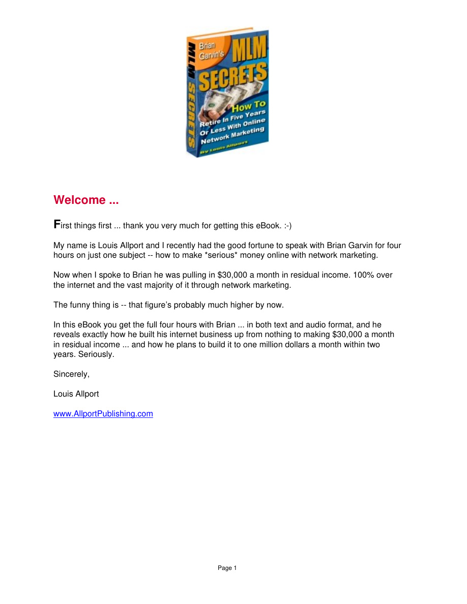 MLM Secrets PDF Download