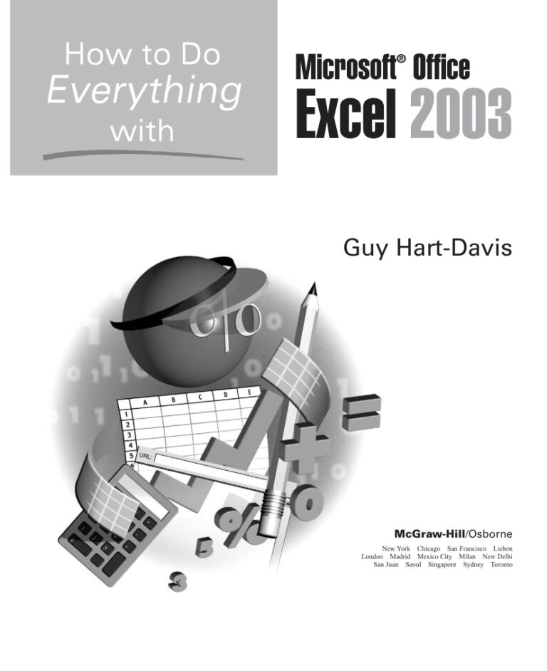 How to Do Everything with Microsoft Office Excel 2003 PDF Download – Guy Hart-Davis