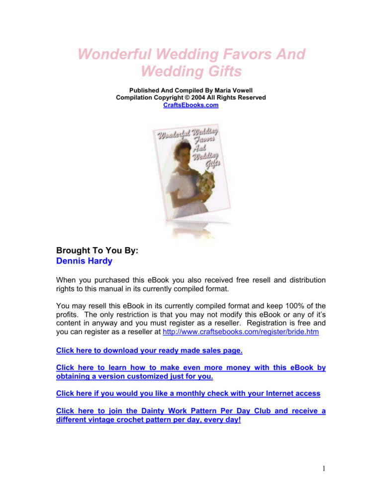 6666acefdbfe9 wonderful wedding favors and wedding gifts Kitap Kapağı