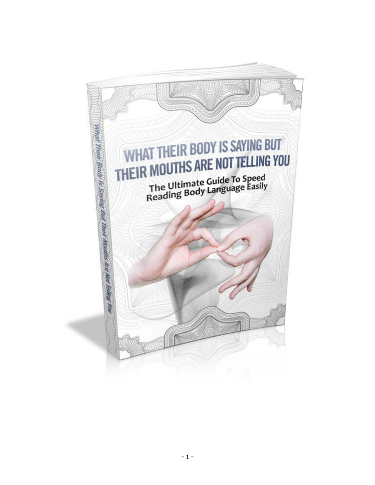 What Their Body is Saying But Their Mouths are Not Telling You (Volume 1) PDF Download – Unknown Author