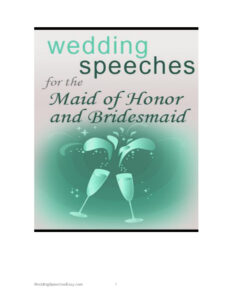 6666de2607e97 wedding spechees for the maid of honour and bridesmaid Kitap Kapağı