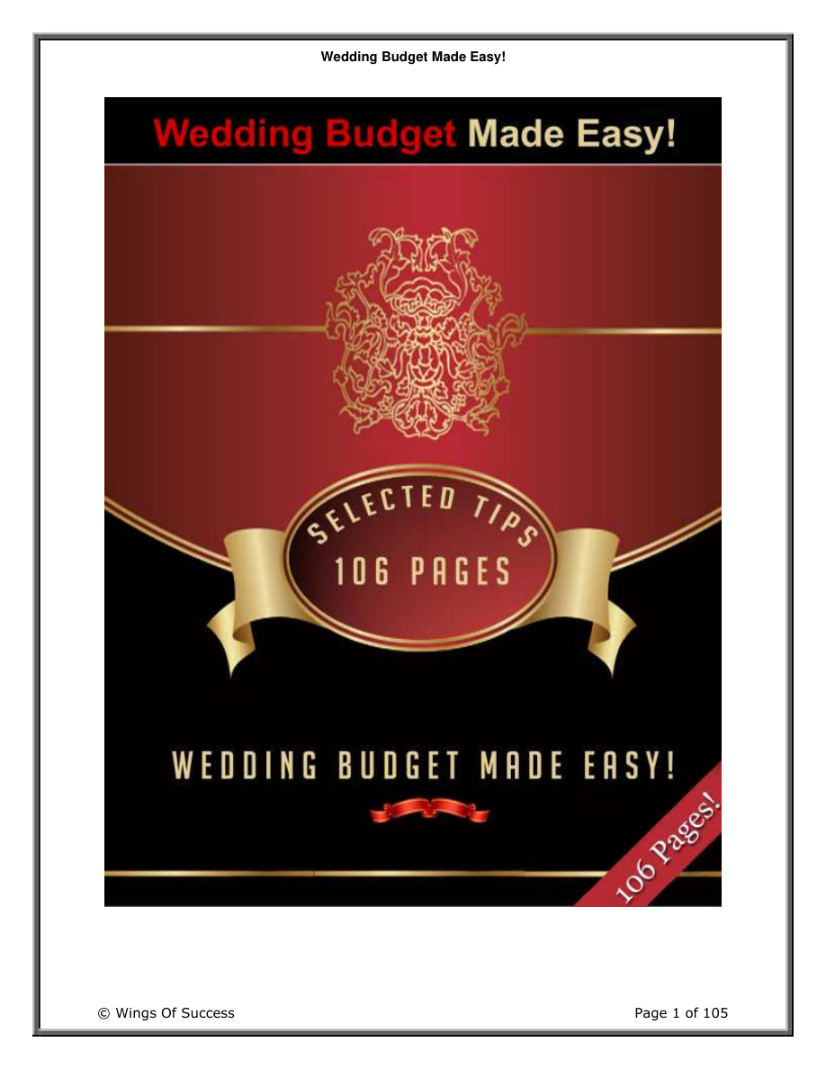 Wedding Budget Made Easy PDF Download