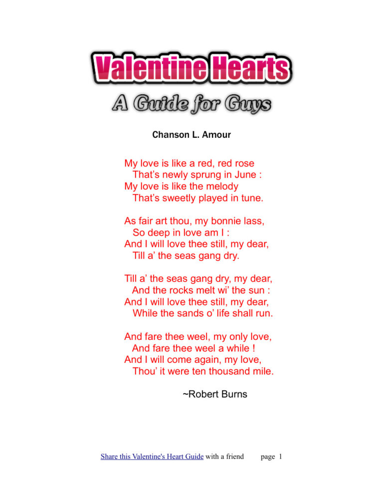 Valentine’s Heart: A Guide for Guys PDF Download – Unknown Author