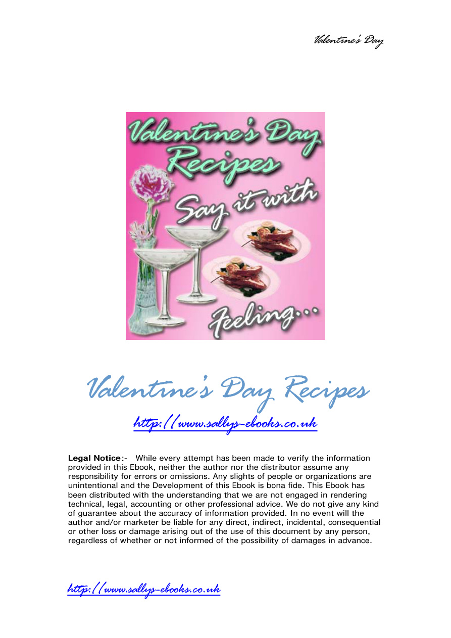 Valentine's Day Recipes PDF Download