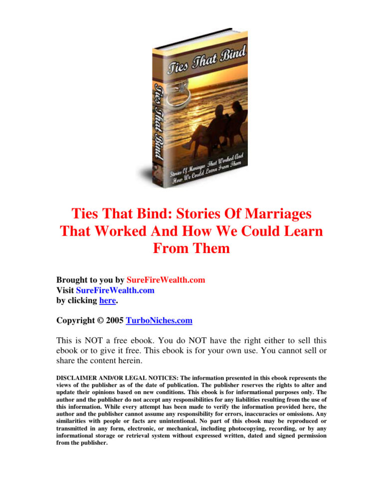 Ties That Bind PDF Download – Unknown Author