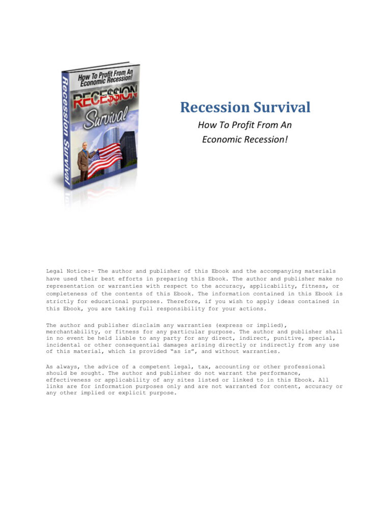 666807d8a6e2d recession survival Kitap Kapağı