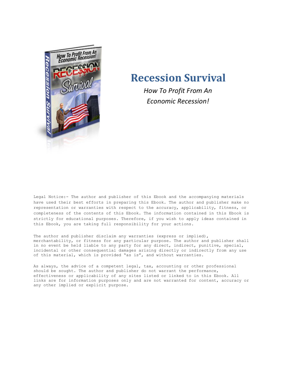Recession Survival PDF Download