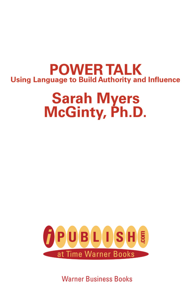 Power Talk: Language to Build Authority and Influence PDF Download – Unknown Author