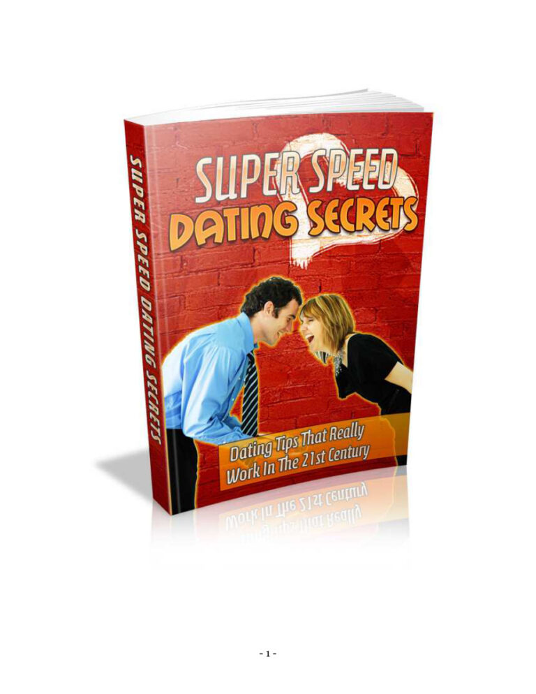 666831c483fc3 super speed dating secrets Kitap Kapağı