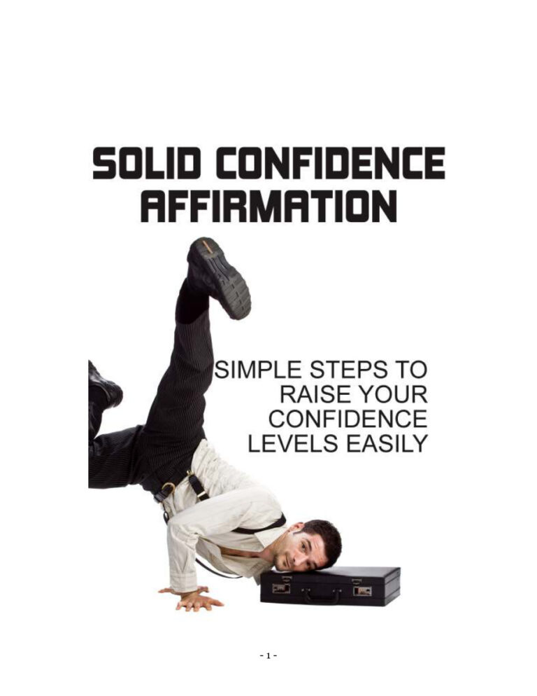 Solid Confidence Affirmation PDF Download – Unknown Author