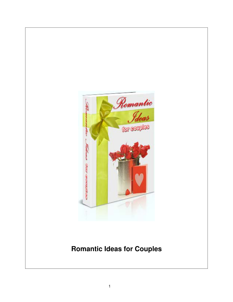 Romantic Ideas for Couples PDF Download