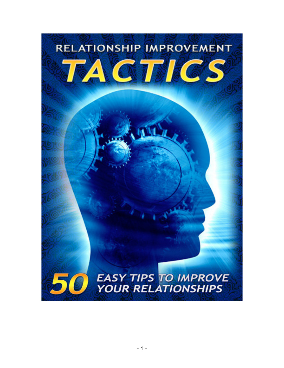 Relationship Improvement Tactics PDF Download