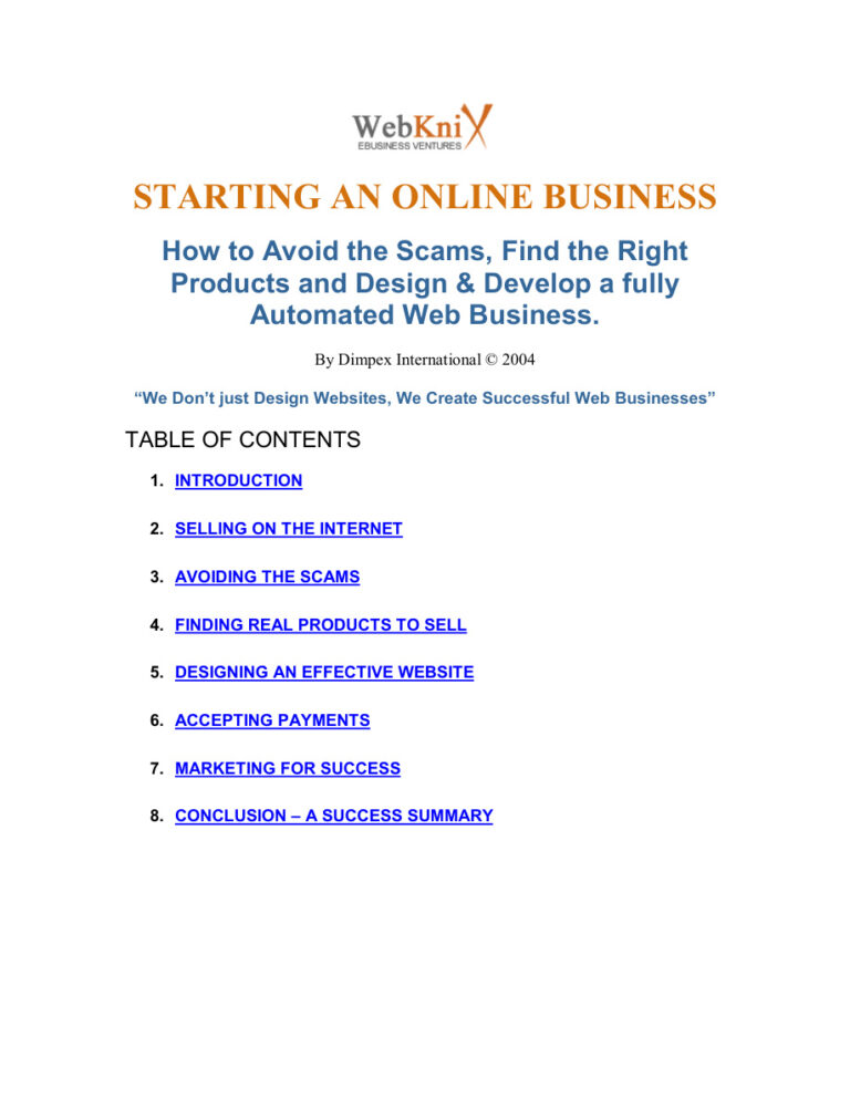 Starting an Online Business 2005 PDF Download – Unknown Author