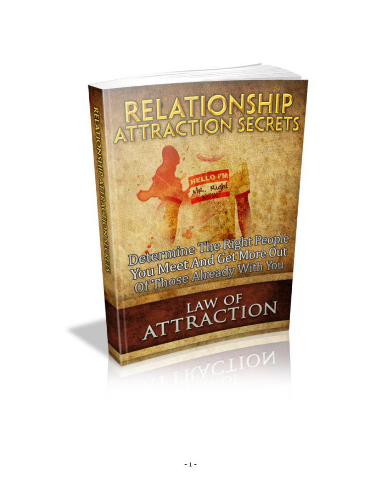 Relationship Attraction Secrets PDF Download – Unknown Author