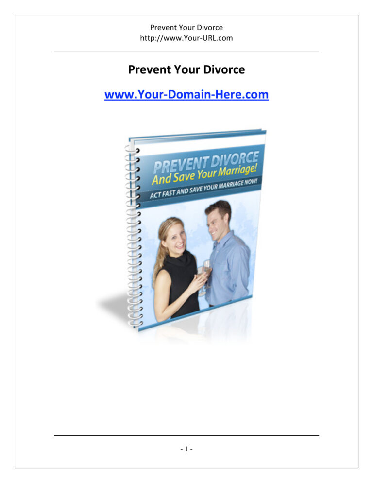 Prevent Your Divorce PDF Download – Unknown Author