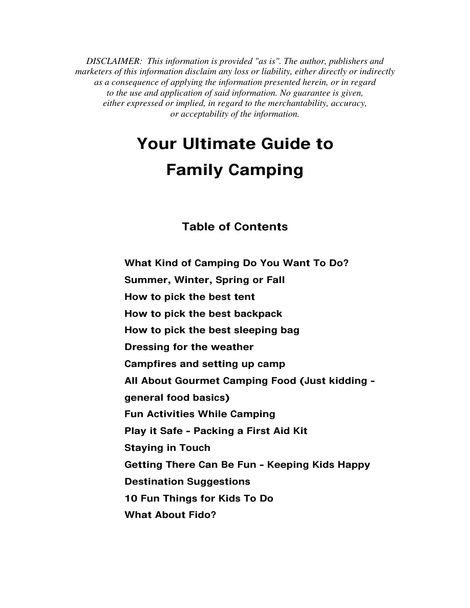 Your Ultimate Guide to Family Camping (Volume 1) PDF Download