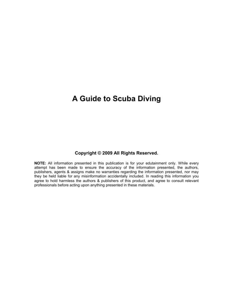 66d6d55a393a7 a guide to scuba diving Kitap Kapağı