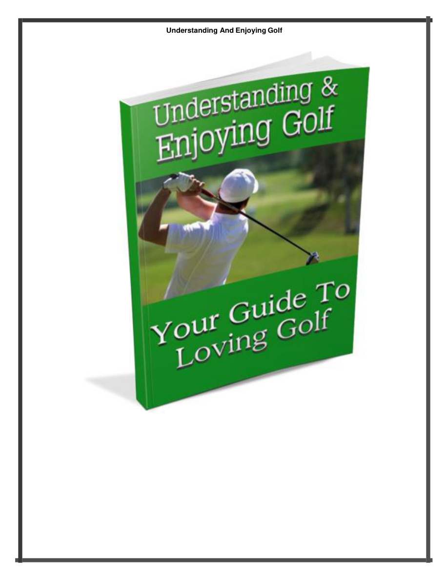 Understanding and Enjoying Golf PDF Download