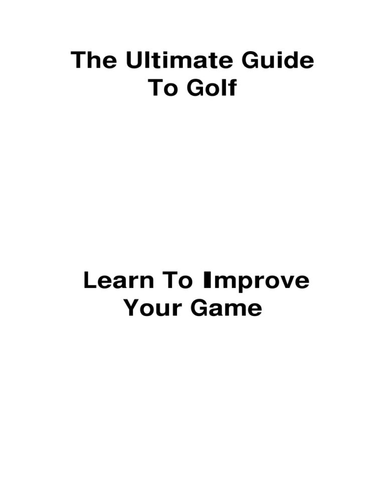 66d7455a8da06 the ultimate guide to golf Kitap Kapağı