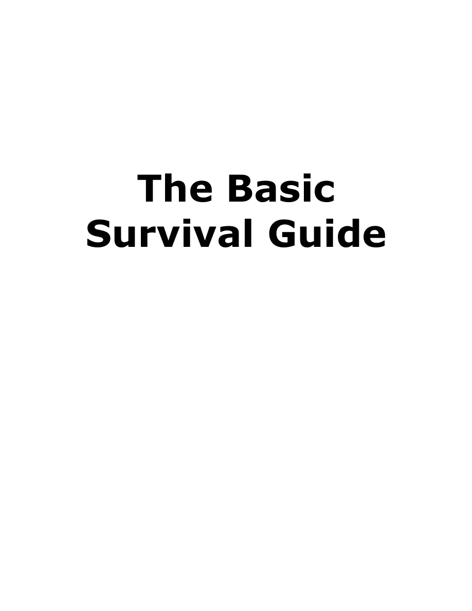The Basic Survival Guide PDF Download