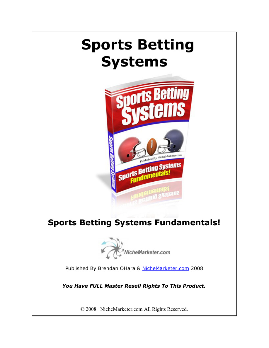 Sports Betting Systems PDF Download