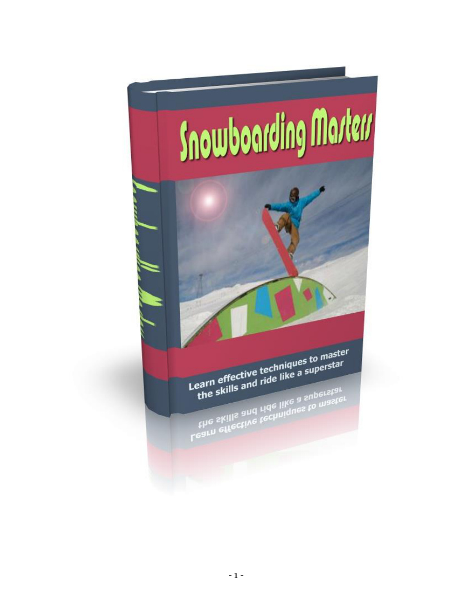 Snowboarding Masters PDF Download