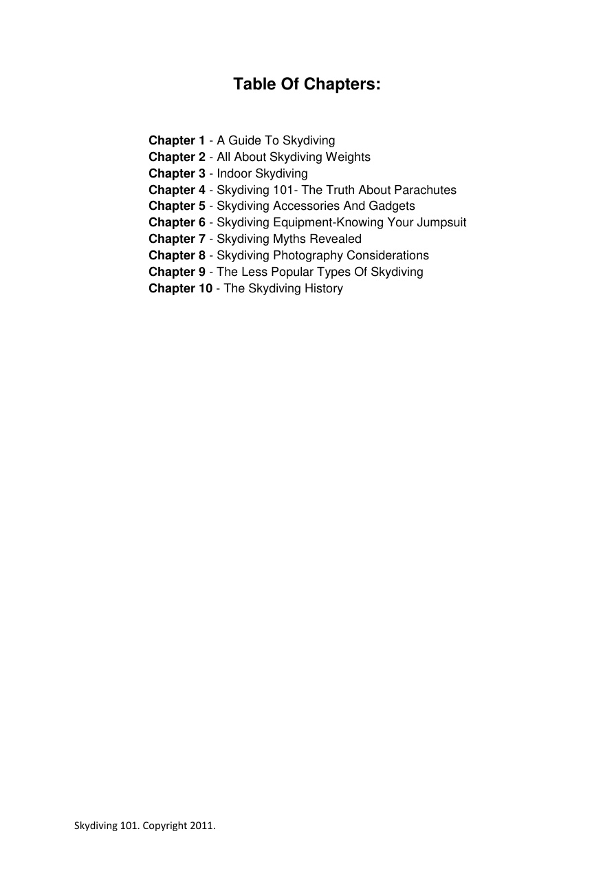 Skydiving 101 PDF Download