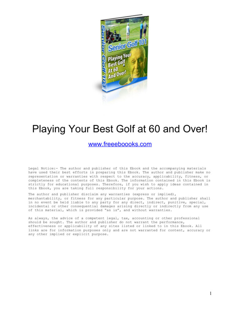 Senior Golf 101 PDF Download – Unknown Author