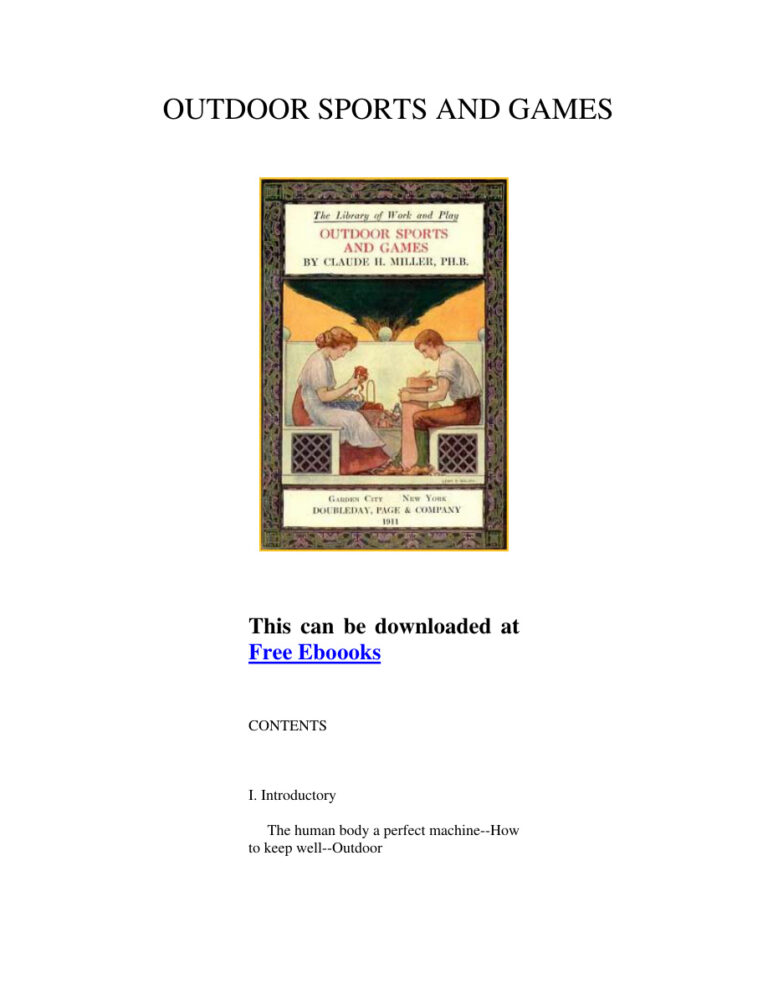 Outdoor Sports and Games PDF Download – Claude H. Miller