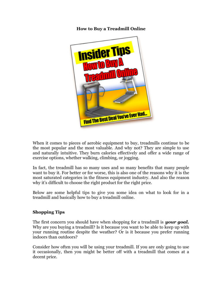 How to Buy a Treadmill Online PDF Download – Unknown Author