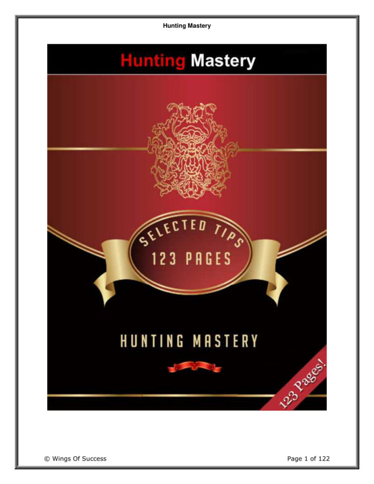 66dbc512c589e hunting mastery selected tips Kitap Kapağı
