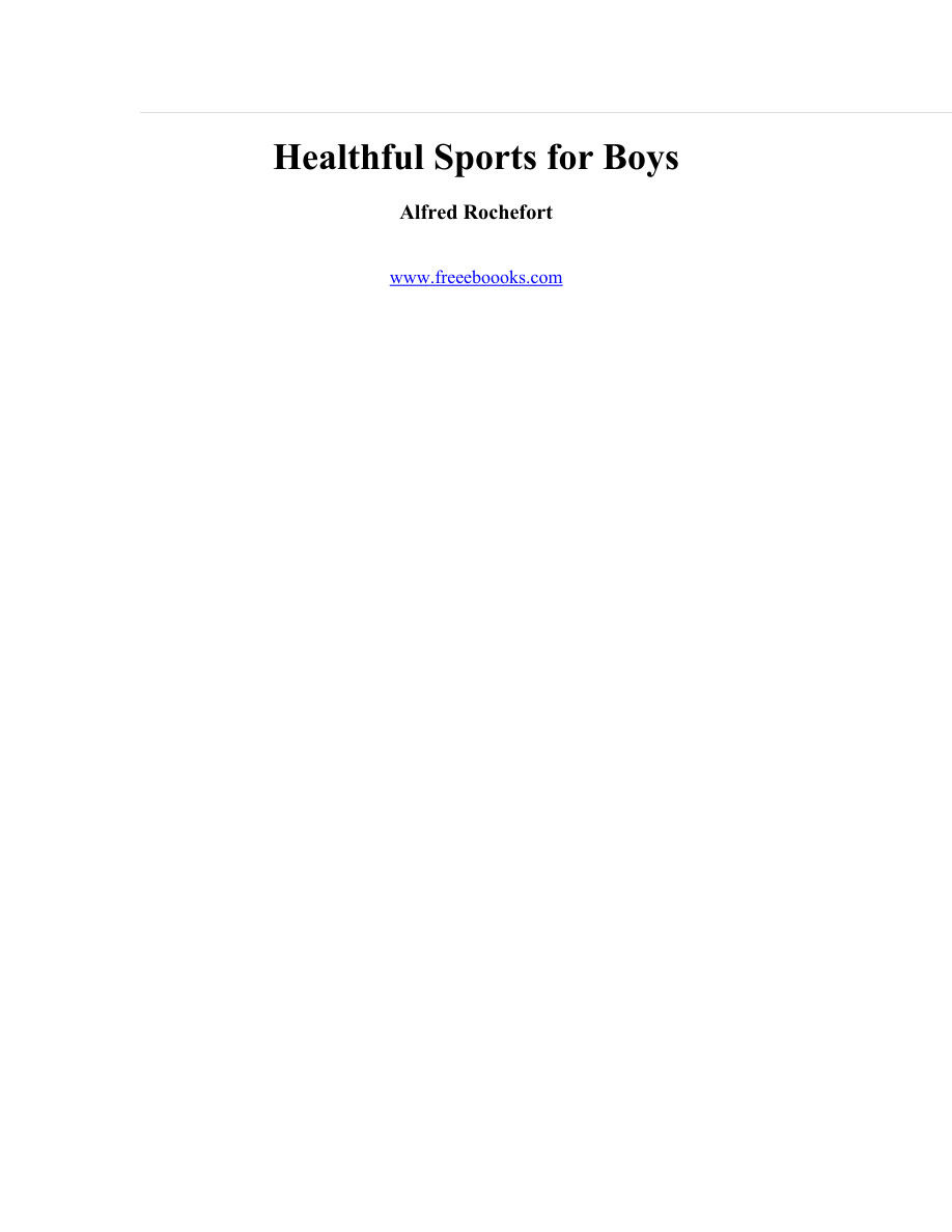 Healthful Sports for Boys PDF Download