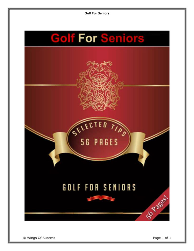 Golf for Seniors PDF Download – Unknown Author