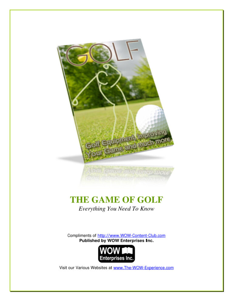 The Game of Golf PDF Download – William Park