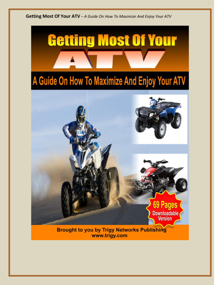 Getting Most of Your ATV PDF Download – Unknown Author