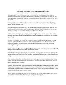 66e2b6d755622 getting a proper grip on your golf club Kitap Kapağı