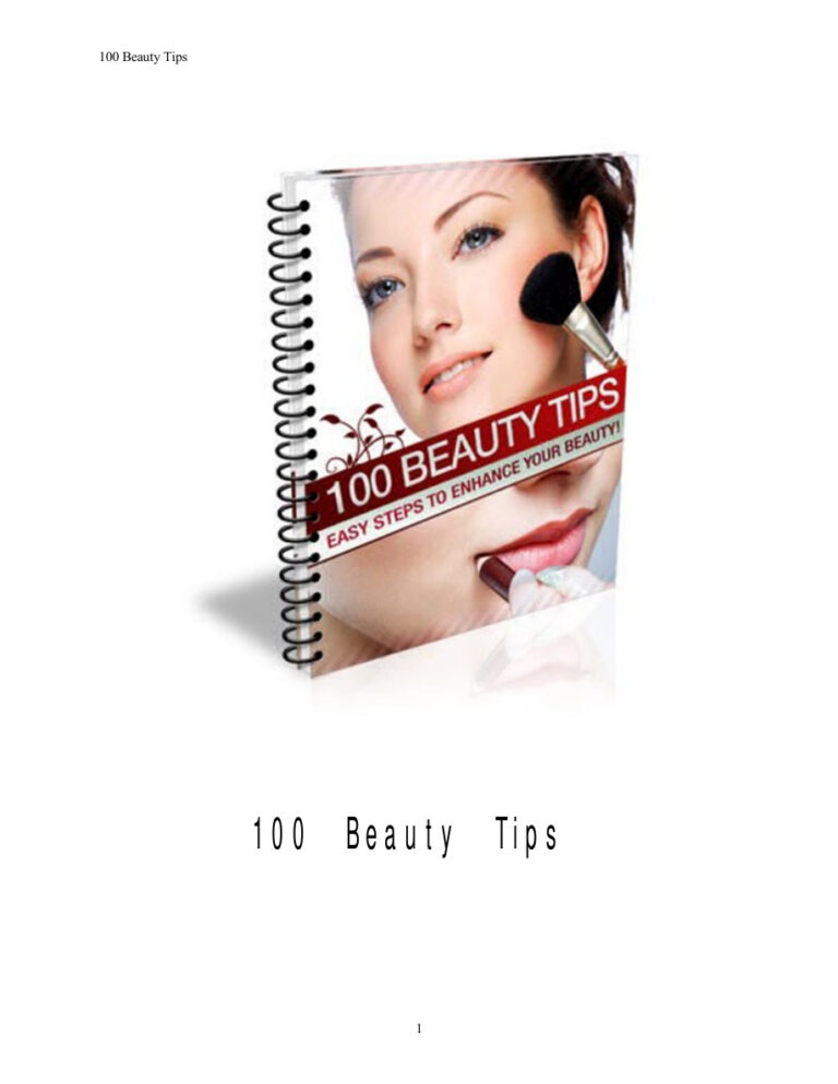 100 Beauty Tips PDF Download – Unknown Author