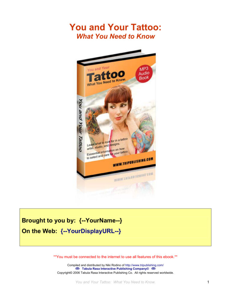 You and Your Tattoo PDF Download – Unknown Author
