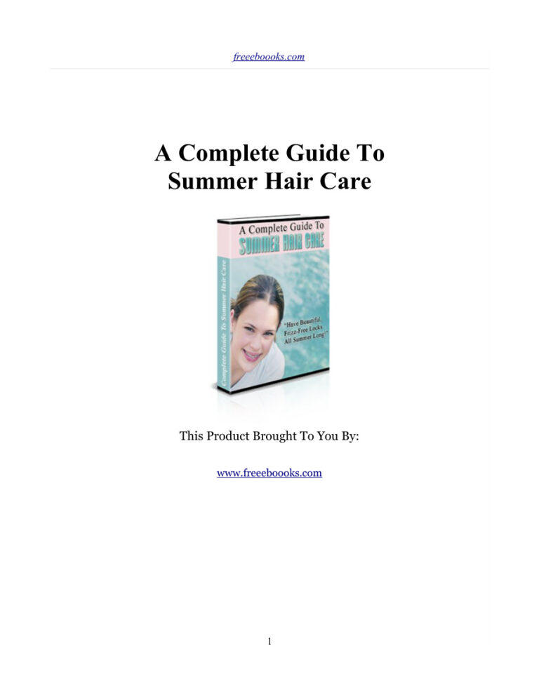 A Complete Guide to Summer Hair Care PDF Download – Unknown Author