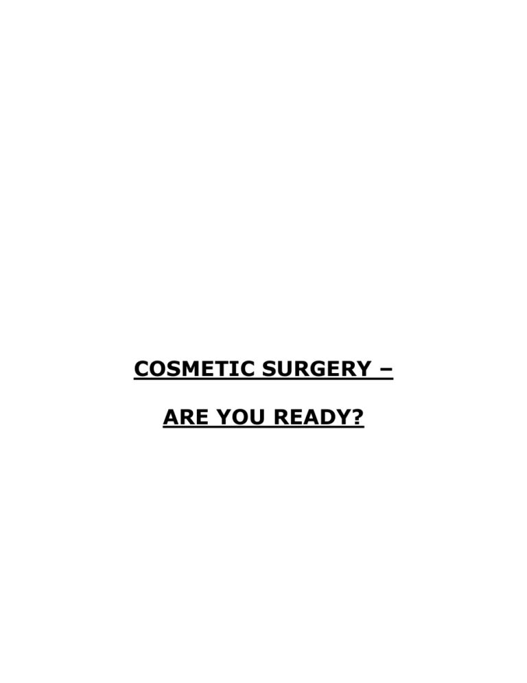 Cosmetic Surgery PDF Download – Unknown Author