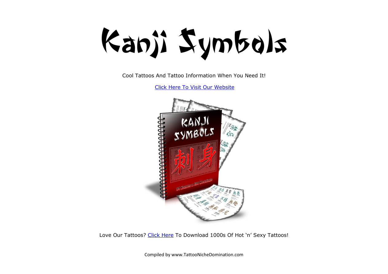 Kanji Symbols PDF Download
