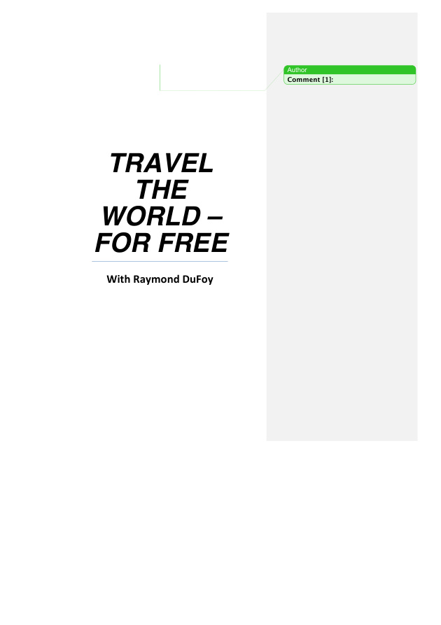 Travel for Free PDF Download – Unknown Author