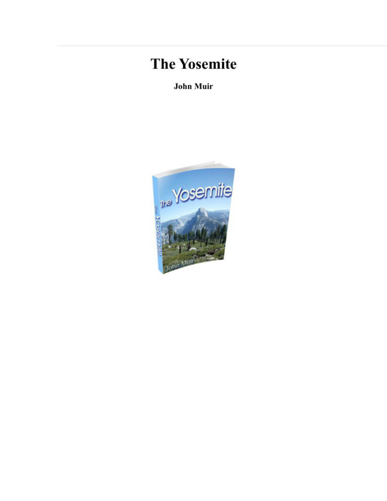 The Yosemite (Volume 1) PDF Download – John Muir
