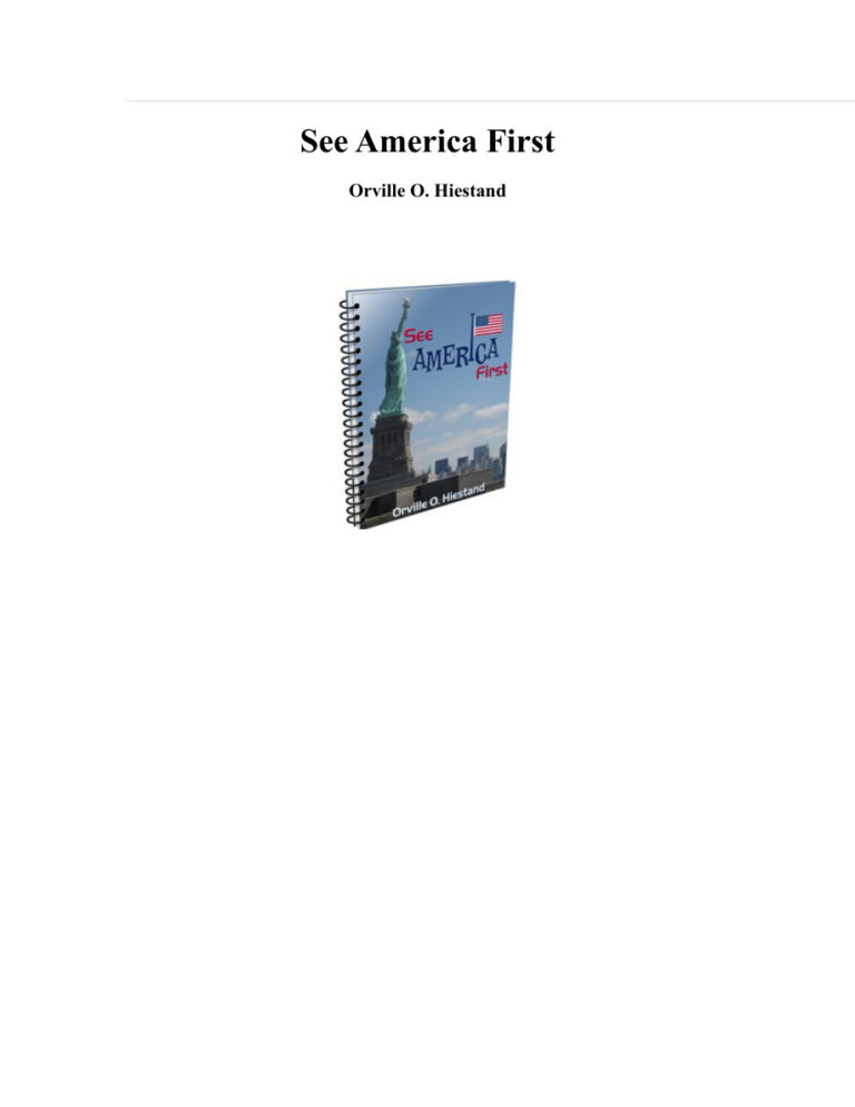 See America First PDF Download – Orville O. Hiestand