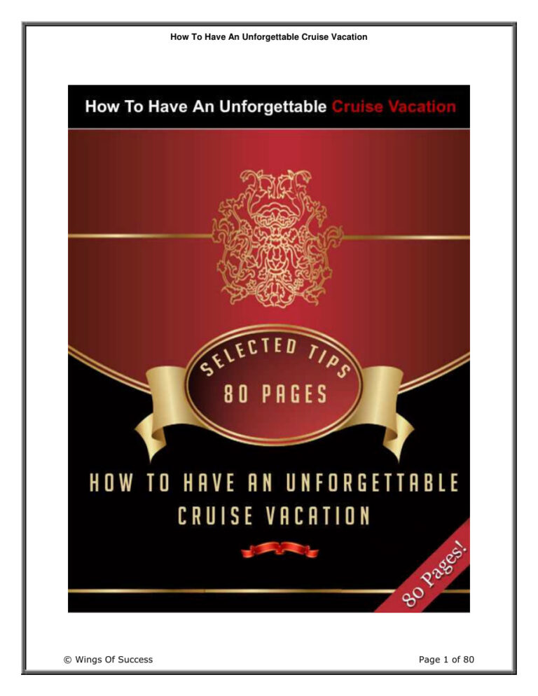 66e92fa46818b how to have an unforgettable cruise vacation Kitap Kapağı