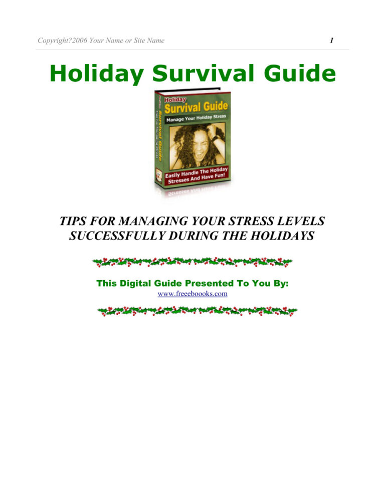 Holiday Survival Guide PDF Download – Unknown Author
