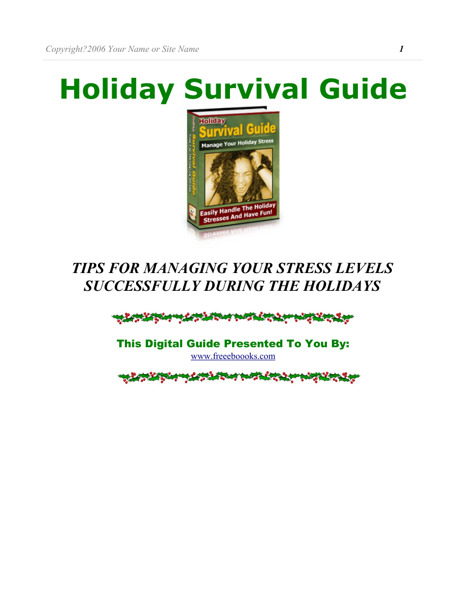 Holiday Survival Guide PDF Download